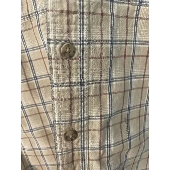 Carhartt Shirt Mens Extra Large (XL) Button Down Short Sleeve Plaid Workwear - Picture 7 of 10